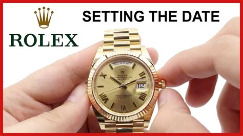 rolex watch date change time